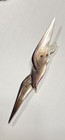 Early 20th C  Inuit Eskimo Mother Of Pearl Hand-carved Flying Seagull Pin Brooch