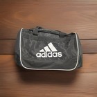 Brand New Adidas Large Black Duffel Bag Gym Travel Honeycomb White Piping Logo