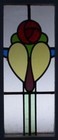 Macintosh Rose Midsize Old English Leaded Stained Glass Window 11 25  X 25 