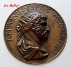 France  Very Rare Large Single-sided Medal 5 7  Bronze Of Caracalla