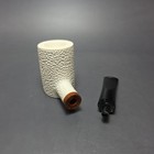 Mbsd Meerschaum Deluxe Rustic Poker Block Meerschaum Pipe  Briar-mortise  New