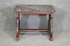 Belgian Antique 19th Century Marble Top Carved Accent Table  Coffee Table