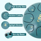 Steel Tongue Drum 6 Inches 8 Notes Rain Drum For Outside With Music Book