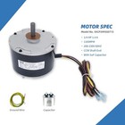 Ac Fan Motor 1 4 Hp Rpm 1100 Volts 208-230 Ydk185-6gs071s With Capacitor In Box