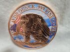 Copper Round - Colorized Don t Tread On Me  Eagle 1 Avdp Ounce  999 Fine