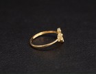 14k Real Solid Yellow Gold Clover Ring  14k Solid Gold Women Clover Dainty Ring