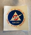 Civil Defense Unit Decal Radio Races Decal Sticker Vintage