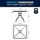Flash Furniture Tlh-0732sq-017cbk4-gg 31 5  Square Glass Metal Table W  4 Metal