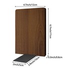 Walnut Wood Large Heavy Duty Bookends Steel Base Nonskid Pad 1 Pair Tools