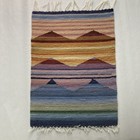 Vintage Chimayo Ortega Woven Small Rug 12  X 16  Multi Colored