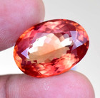 27 35 Ct Natural Padparadscha Sapphire Excellent Oval Certified Loose Gemstone