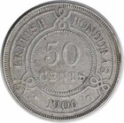 1906 British Honduras 50 Cents Km13 Vf Uncertified  1237