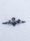 C 1940s Britain Wwii Raf Royal Air Force Pilot Wings Silver W Enamel Brooch Pin