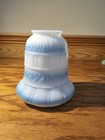 Hand Frosted Glass 2 1 4 Fitter Lamp Light Shade Blue Art Deco