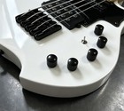 Ship Us White 5-string Electric Bass Guitar Maple Fingerboard Black Hardware