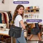 Freeamg Sewing Storage Bag With Removable Tray Large L-12 2inch  Black 