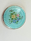 Vintage Guilloche Enamel Rouge Compact - C  1930 - Small Size 1  1 2  Diameter