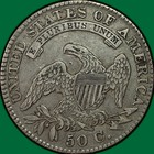 1829 Small Letters Capped Bust Half Dollar Extremely Fine Xf Coin  40203
