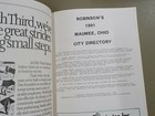 City Directory Telephone Phone Book Maumee Ohio 1991 Robinson  History Streets
