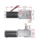 Dc 12v Gear Motor High Torsion Speed Reduce Electric Motor Reversible Worm Gear 