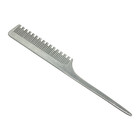 Vintage 1960s Goody Aluminum 8  Rat Tail Styling Comb Handmade British Hong Kong