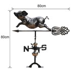 3d Stainless Steel Flying Pig Weathervane Roof Mount Garden Decor Art Home