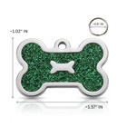 Pet Id Tag Custom Engraved Personalized Dog Cat Name Tags Glitter Bone Dog Tag