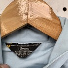 Vintage 70s Sears Mens Jacket Light Blue M Zip Lined Pockets Outdoor Workwear