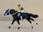 Breyer Stablemates Black Racing Thoroughbred Set Retired