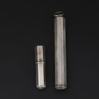 Vtg Sterling Silver 800 - Victorian Chatelaine Sewing Needle Case Pendant - 9g