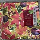 Vintage Hallmark Lot Of 4 Gold Foil Poinsettia   Pomegranate Gift Wrap New Nos