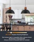Large Pendant Lights 2 Pack Ash Wood Hammered Fixtures 16 Inch Metal Dome Elyona
