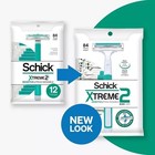 Schick Xtreme 2 Sensitive Skin Disposable Razors For Men Pack Of 12