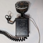 Antique Western Electric Black Rotary Dial Space Saver Mount Phone C1 Vtg