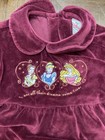The Disney Store Girls Size 4t Velvet Red Dress Embroidered Princesses Vintage