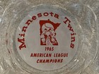 Vintage Minnesota Twins 1965 Al Champions Glass Ashtray  Harmon Killebrew  Nice 