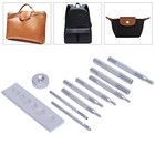 11-piece Rivet Tool Set With Punches  Bases For Diy Crafts And Leatherworkus