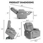 Power Lift Massage Heated Recliner Chair For Elderly Cup Holders remote Control