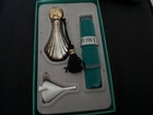 Vintage Towle Sterling Silver Perfume Bottle Set W Funnel  Pouch  In Orig  Box