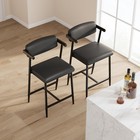 Idealhouse Counter Height Bar Stools Set Of 2 Arms26 Upholstered Bar Stools