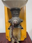 Antique Boker Solingen W- Mount Coffee Grinder Checkered Ceramic Graduated Glass