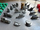 Vintage Retired Monopoly Pewter Metal Game Pieces  Lot Of 48