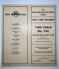 Drgw Rio Grande Railroad Time Table X3 Salt Lake Utah Trains 1959-61 Softcover