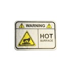 Warning-hot Surface Sticker Multi Color  Brand New  Free Shipping 5 Pieces