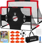 Kids Soccer Goals For Backyard Set Of 2  6x4 Ft Portable Toddler Soccer Goal    