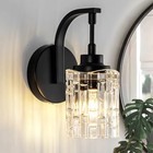 Matte Wall Sconce  1-light Bathroom Vanity Light Fixture Black
