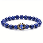 Lapis Lazuli Bracelet 8mm Round Healing Crystal Gemstone Beaded Stretch Bracelet