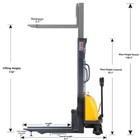 Electric Warehouse Forklift   Stacker Straddle Fixed Leg 3300lbs 118  Lifting