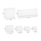 Acrylic Stamp Blocks Assorted Sizes Clear Mounting Set With Grid Lines 12 Pack
