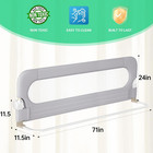 Folding Bed Rail For Toddlers baby Bed Rail Guard With Reinforced Anchor Safety